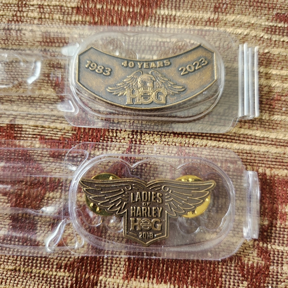 Harley-Davidson Ladies of Harley Commemorative Pins - Bronze and Gold